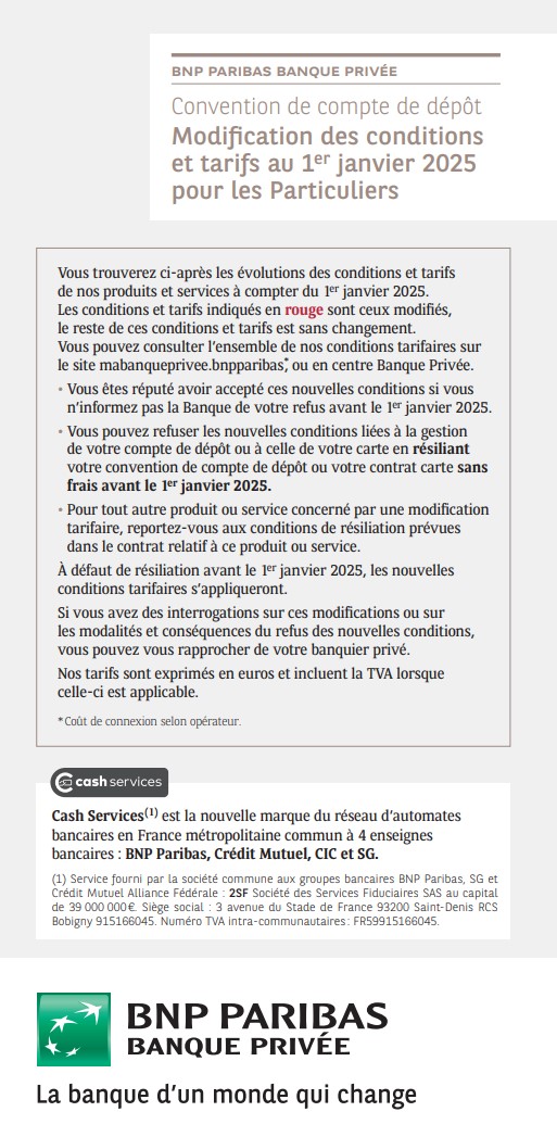 Visuel - Evolution des tarifs