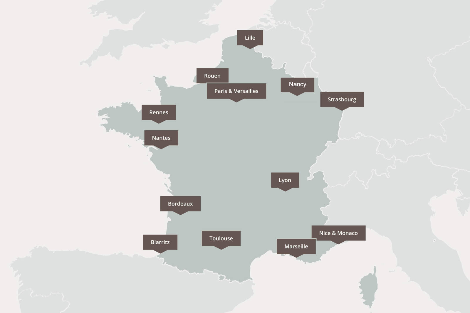 Map des agences Gestion de fortune